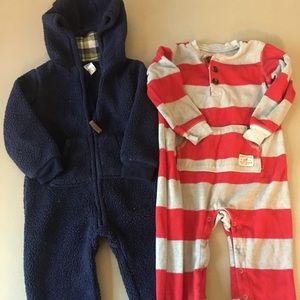 Boys 24 month one piece fleece  lot